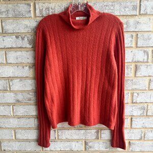 Madewell Long Sleeve Mock Neck Ribbed Wool Blend Sweater  Women's Size M.
